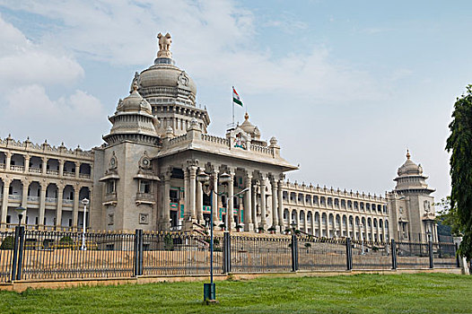 政府建筑,花园,班加罗尔,印度