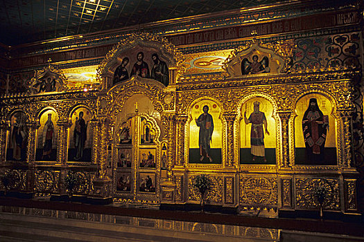 乌克兰,大教堂,俄国东正教,室内