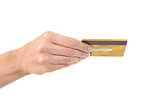 女人,手,信用卡