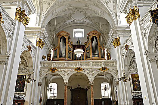 琴乐器,老教堂,教堂,文化,纪念建筑,内景,林茨,上奥地利州,奥地利,欧洲