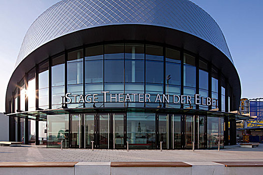 玻璃,入口,建筑,舞台剧场,汉堡市,德国,欧洲