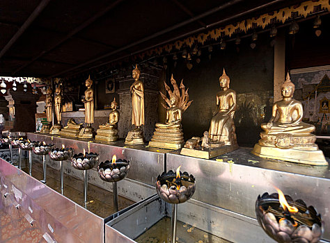 金色,佛像,寺庙,寺院,素贴,清迈,泰国,亚洲