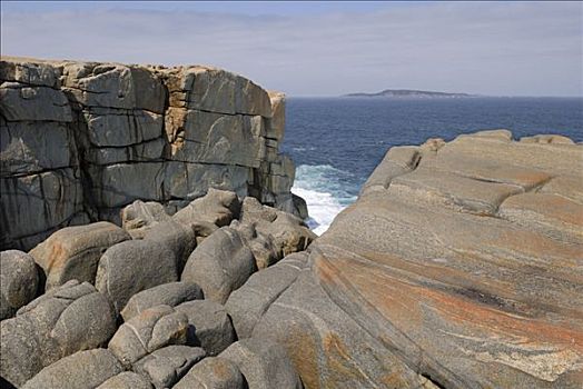 岩石,海岸线,半岛,靠近,奥尔巴尼,西澳大利亚,澳大利亚