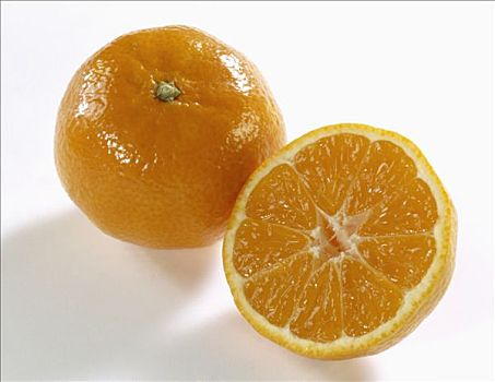 一个,一半,克莱门氏小柑橘