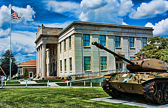 普林斯顿,西维吉尼亚,纪念,建筑,军人,美军,老,坦克