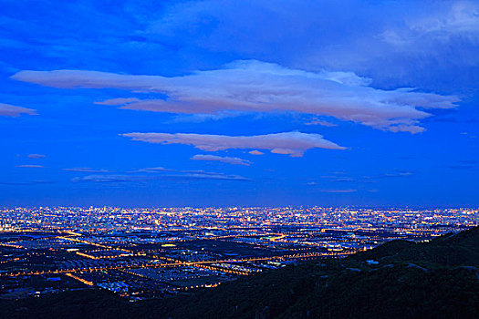 香山俯瞰夜景