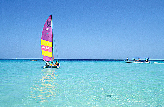 牙买加,双体船,尼格瑞尔,海滩