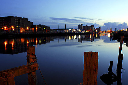 爱尔兰,科克郡,港口,风景,水,光亮,科克市
