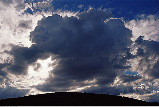 云,上方,荒芜,山,里希特斯韦德国家公园,南非