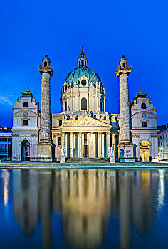 奥地利,维也纳,教堂,黎明,大幅,尺寸