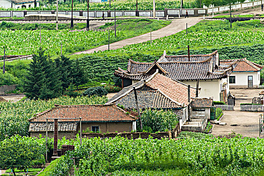 朝鲜乡村建筑景观
