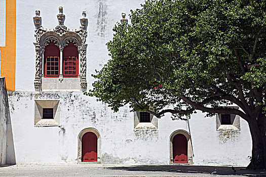 白色,风化,建筑,辛特拉,葡萄牙