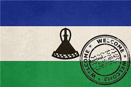 欢迎,莱索托,旗帜,护照