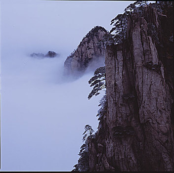 安徽,黄山,云海,蓝天,太阳