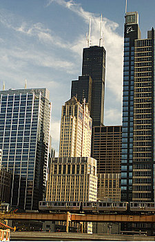 城市天际线,芝加哥,伊利诺斯,美国