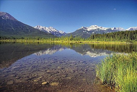 湖,山峦,班芙国家公园,艾伯塔省,加拿大,北美,世界遗产