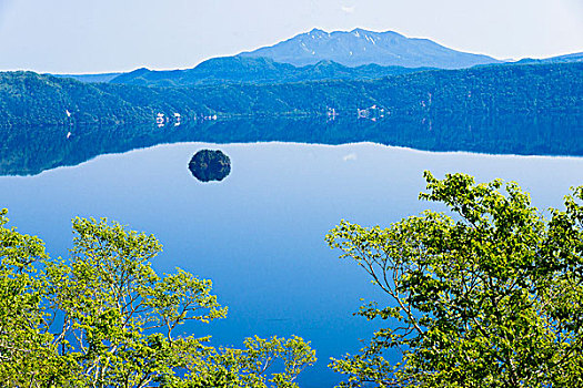 湖,透明,阿寒国家公园,地区,北海道,日本