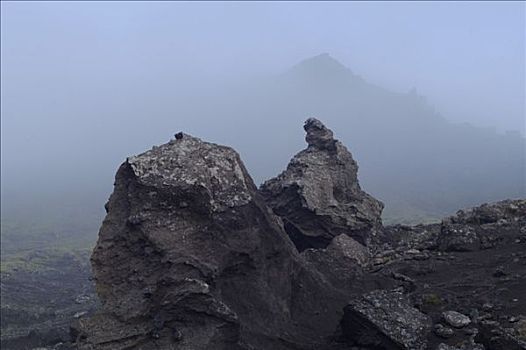 石头,山,半岛,冰岛