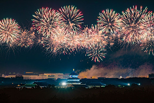 建国七十周年烟花表演