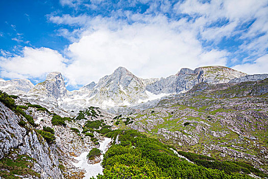 山色,贝希特斯加登阿尔卑斯山,萨尔茨堡州,奥地利