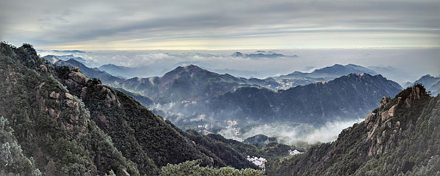 九华山冬季远景