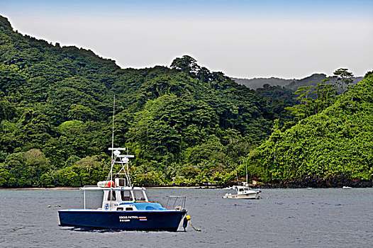 巡逻,船,岛屿,哥斯达黎加,中美洲