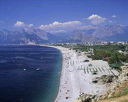 海滩,安塔利亚,土耳其