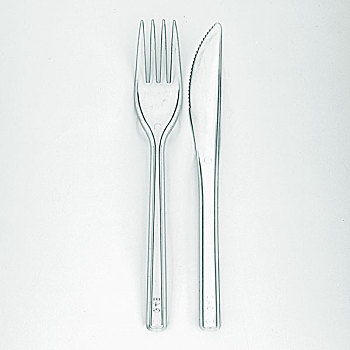 刀,叉子,白色背景