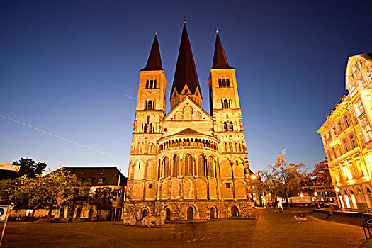 大教堂,夜晚,北莱茵-威斯特伐利亚,德国,欧洲