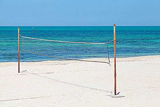 球网,沙滩排球,海岸