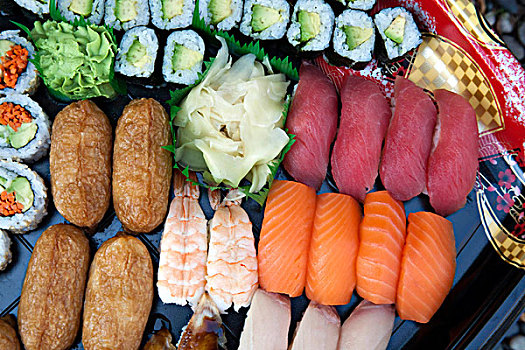 种类,日本,寿司,大幅,尺寸