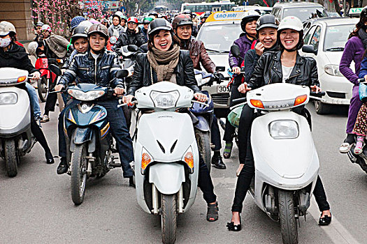 越南,河内,摩托车,交通