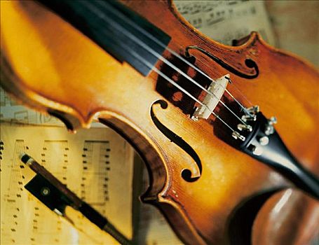 音乐,乐谱,小提琴琴弓,弦乐器