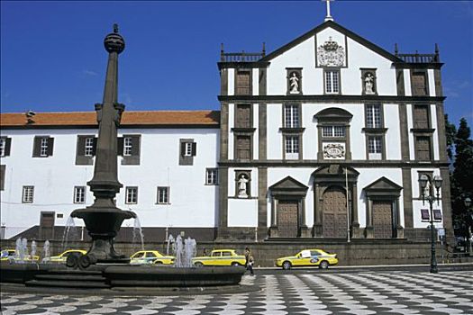 马德拉岛,丰沙尔,广场,教堂,17世纪