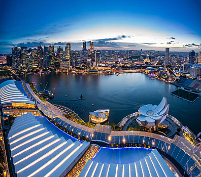 新加坡城市风夜景