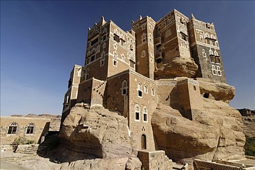 宫殿,旱谷,也门
