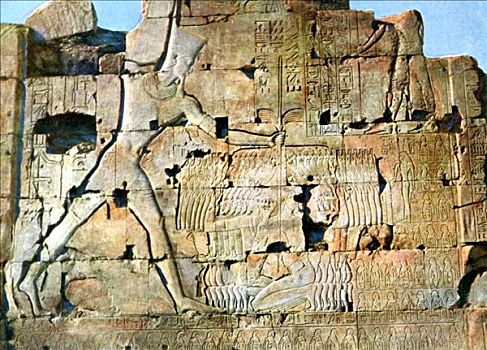 胜利,拉美西斯二世,卡尔纳克神庙,埃及,20世纪