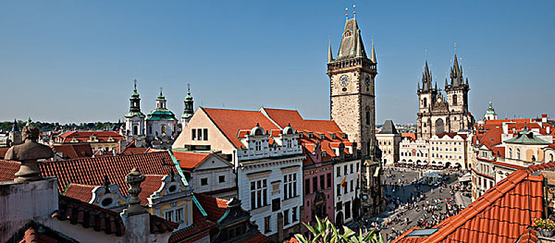 市政厅,老,布拉格,捷克