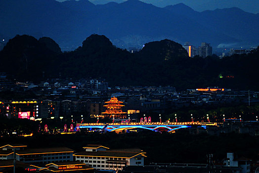 桂林城市夜景