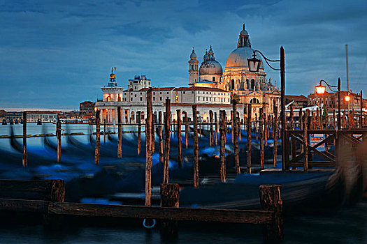 威尼斯,教堂,圣马利亚,行礼,小船,公园,水边,正面,意大利