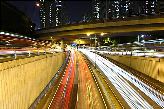 交通,夜晚,城市