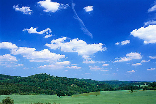 风景,福格特兰,德国