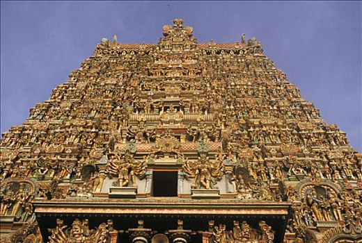 泰米尔纳德邦,马杜赖,庙宇,楼塔,雕塑