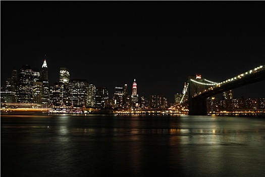 布鲁克林大桥,曼哈顿,天际线