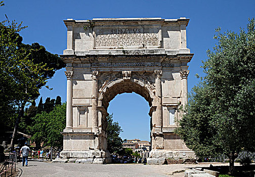 拱形,凯旋门,罗马,意大利,欧洲
