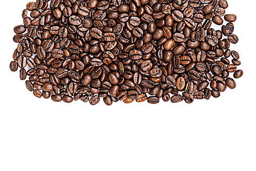 堆积,咖啡豆,隔绝,白色背景