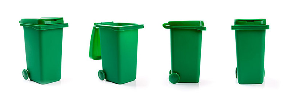 绿色,垃圾箱,隔绝,白色背景,背景