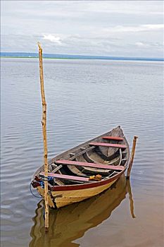 巴西,亚马逊河,塔帕若斯河,支流,渔船,河岸,靠近
