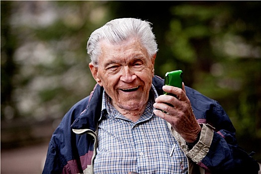 老人,手机