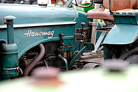 老古董,拖拉机,会面,乡村,上巴伐利亚